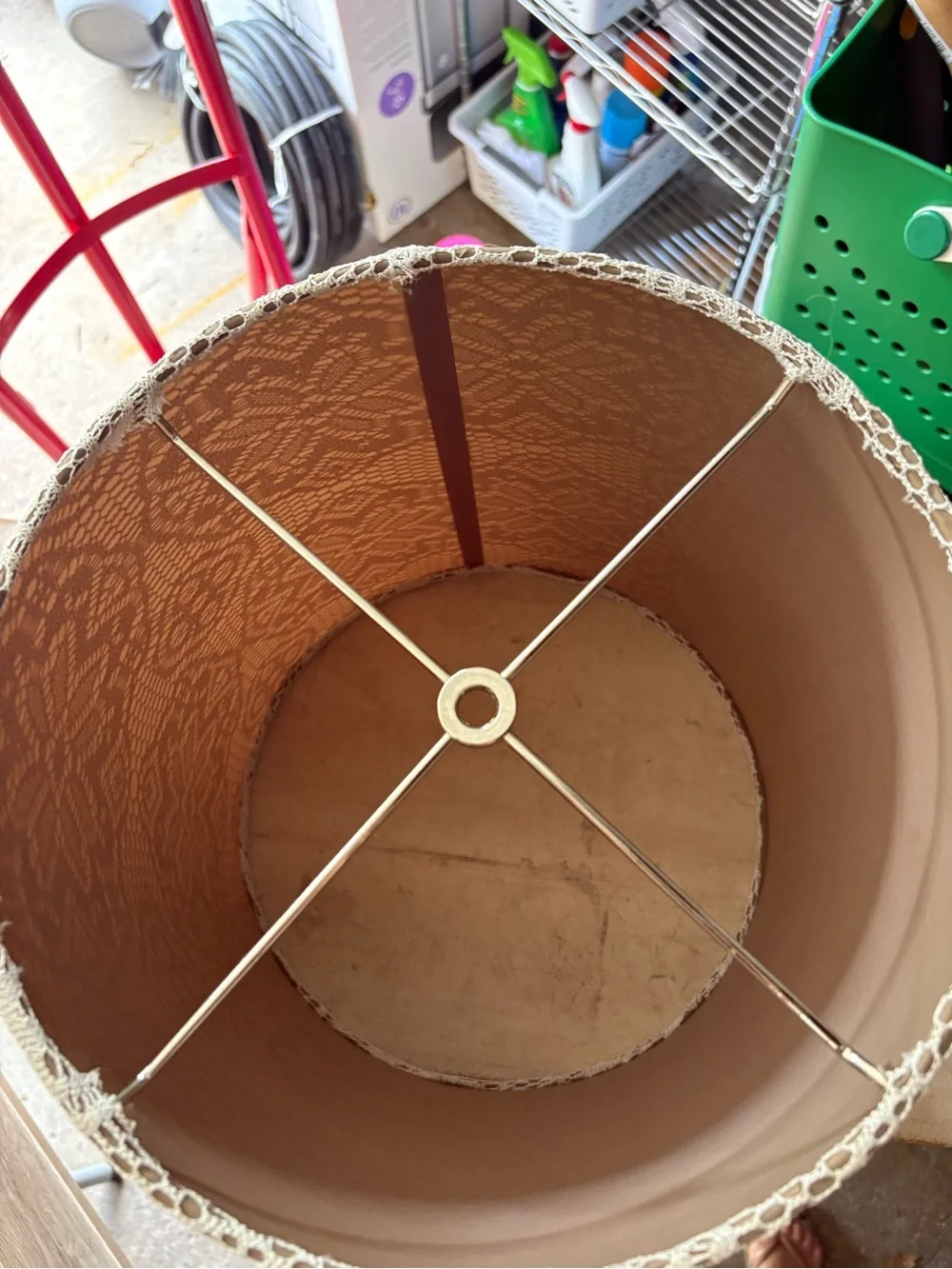 Pier 1 Cream Lace-Pattern Lantern
